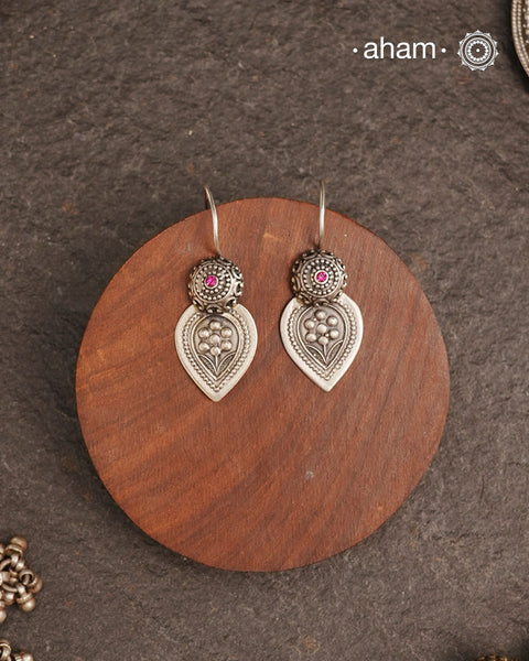 Mewad Earrings handcrafted in 92.5 sterling silver. An ode to the glorious state of Rajasthan. Light weight great as everyday and ethnic wear.