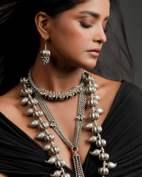 A solid silver Hasli. A beautiful tribal piece from Rajasthan/ Gujarat