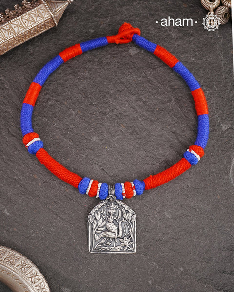 Lord Kartikeyan Silver Neckpiece