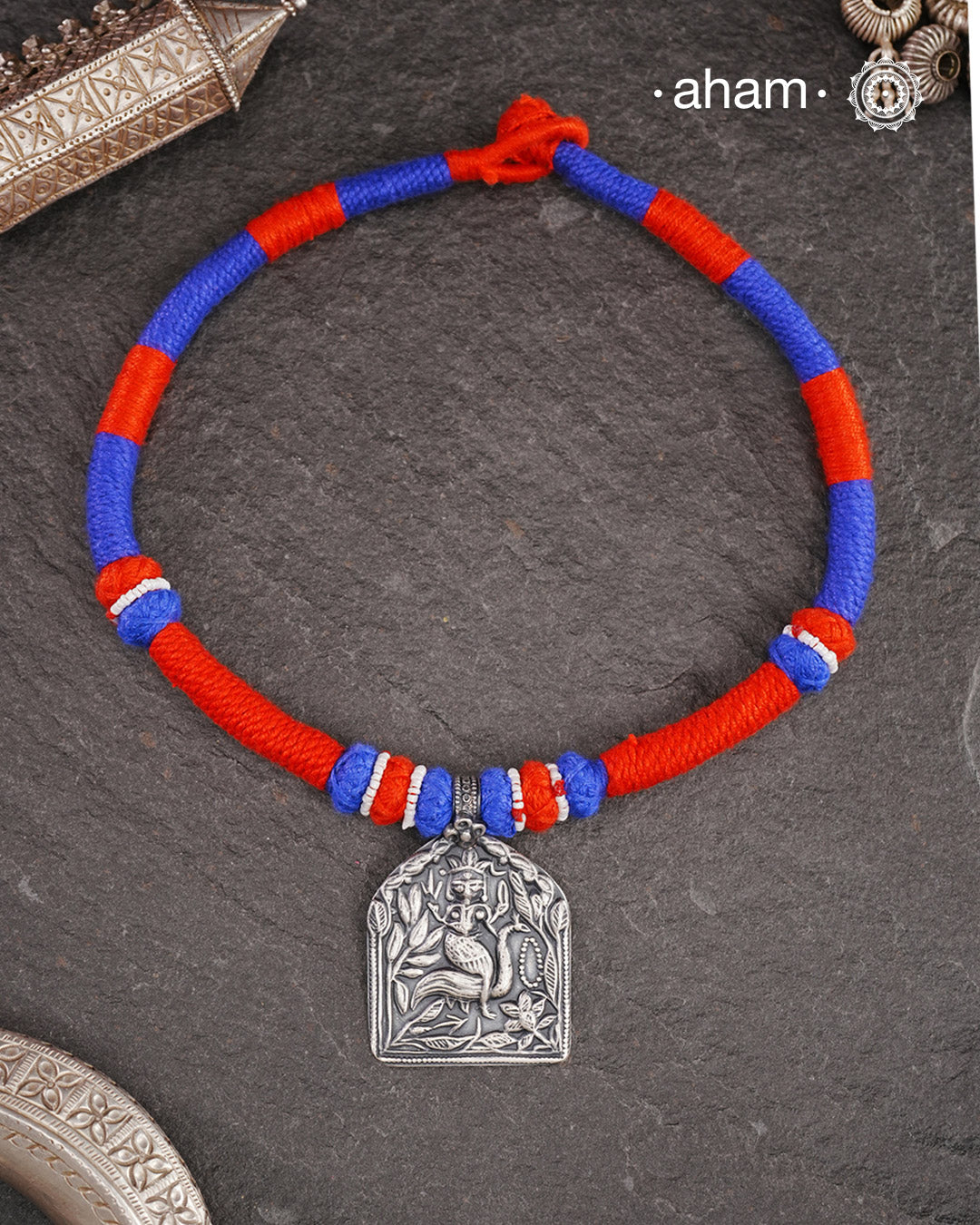 Lord Kartikeyan Silver Neckpiece
