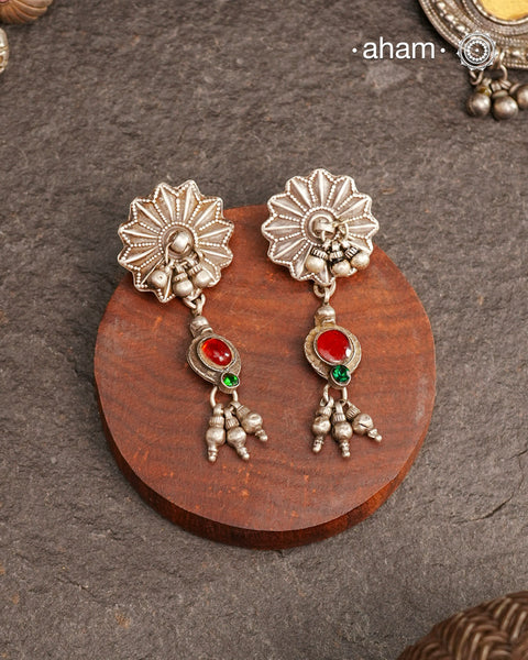 Tribal Earrings created in silver with traditional artistry and craftsmanship.