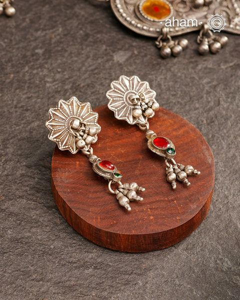 Tribal Earrings created in silver with traditional artistry and craftsmanship.