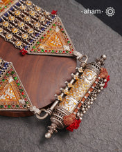 Tribal Silver Jaisalmeri Rani Har.These beautiful vintage pieces carry a slice of history with them.They are made by skilled artisans and involve various hand technique such as soldering, hammering, casting, stamping, dapping and stone setting. 