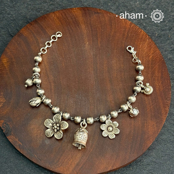 A.M P.M Charm Silver Bracelet