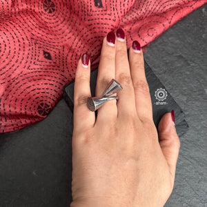 Handcrafted Ring in 92.5 sterling silver.