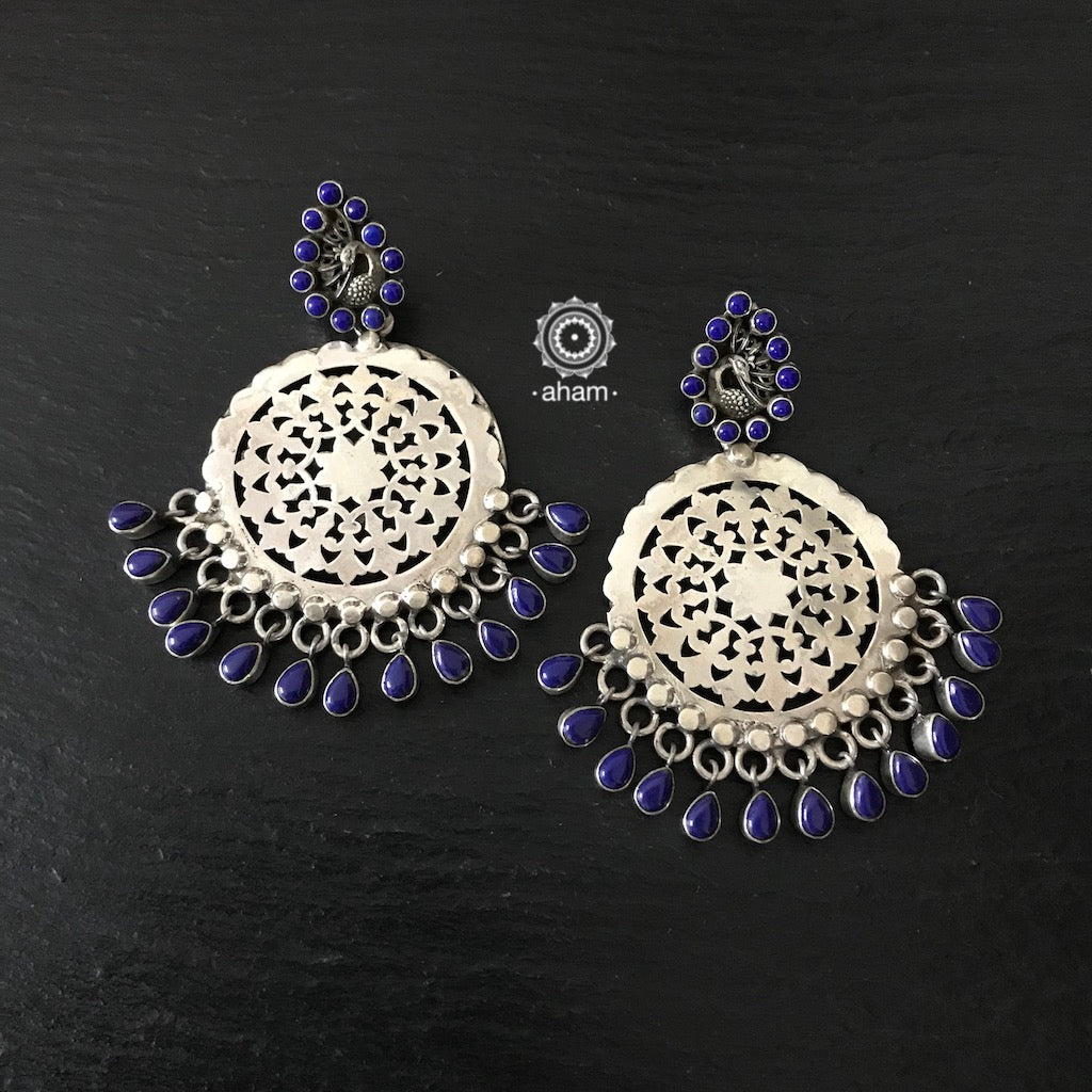 Silver Mewad earring.  An ode to the glorious heritage of Rajasthan