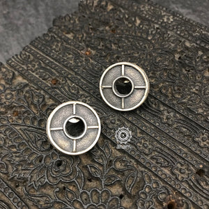 Mewad studs handcrafted in 92.5 sterling silver. Lightweight earrings, perfect for routine and office wear.