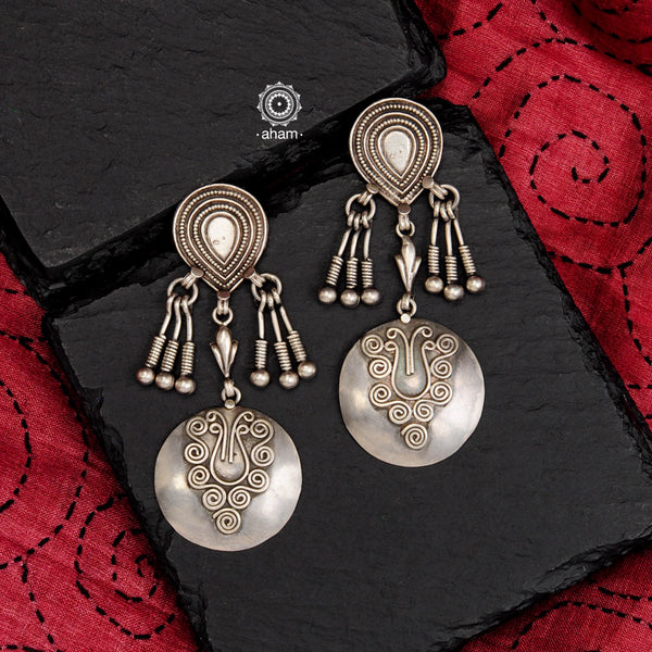 Handcrafted with love in 92.5 silver by our artisans in Rajasthan, these earrings are great as workwear. 