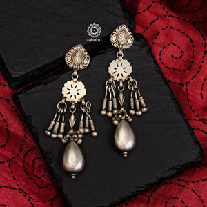 Oxidised SilverToned Afghani Chandbali Earrings Mirror  Etsy rajasthani    Silver jewelry fashion Indian jewellery design earrings Silver  jewelry accessories
