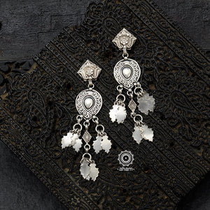 Ananya 92.5 Silver Earring.  Long Statement yet light weight earring