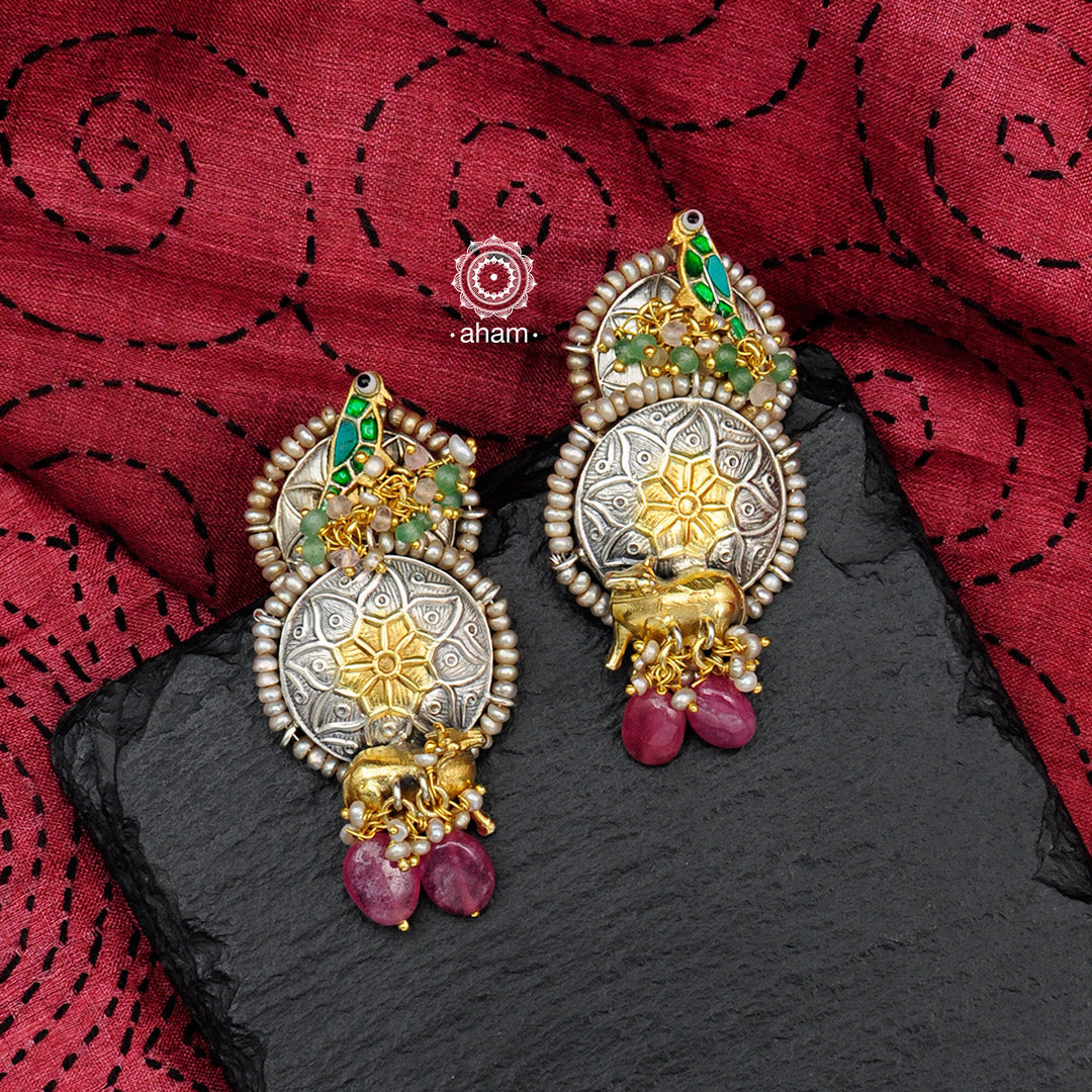 Gold Plated Designer Traditional Ethnic Earrings  Runjhun Jewellery   3982425