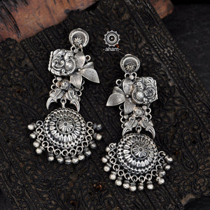 One of a kind statement wearable art pieces. Earrings in Sterling 92.5 silver. 