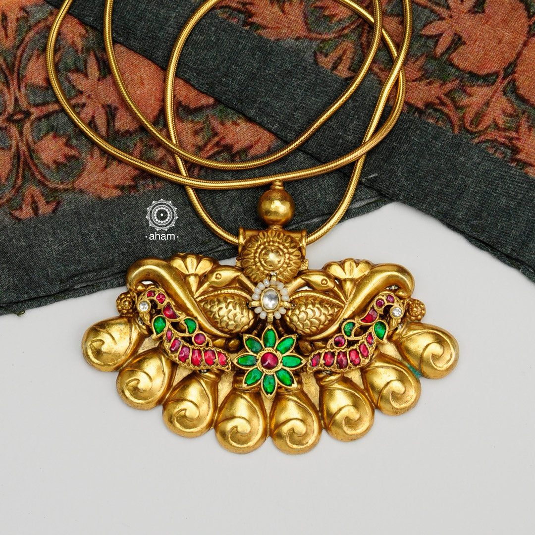 Gold Polish Silver Pendant