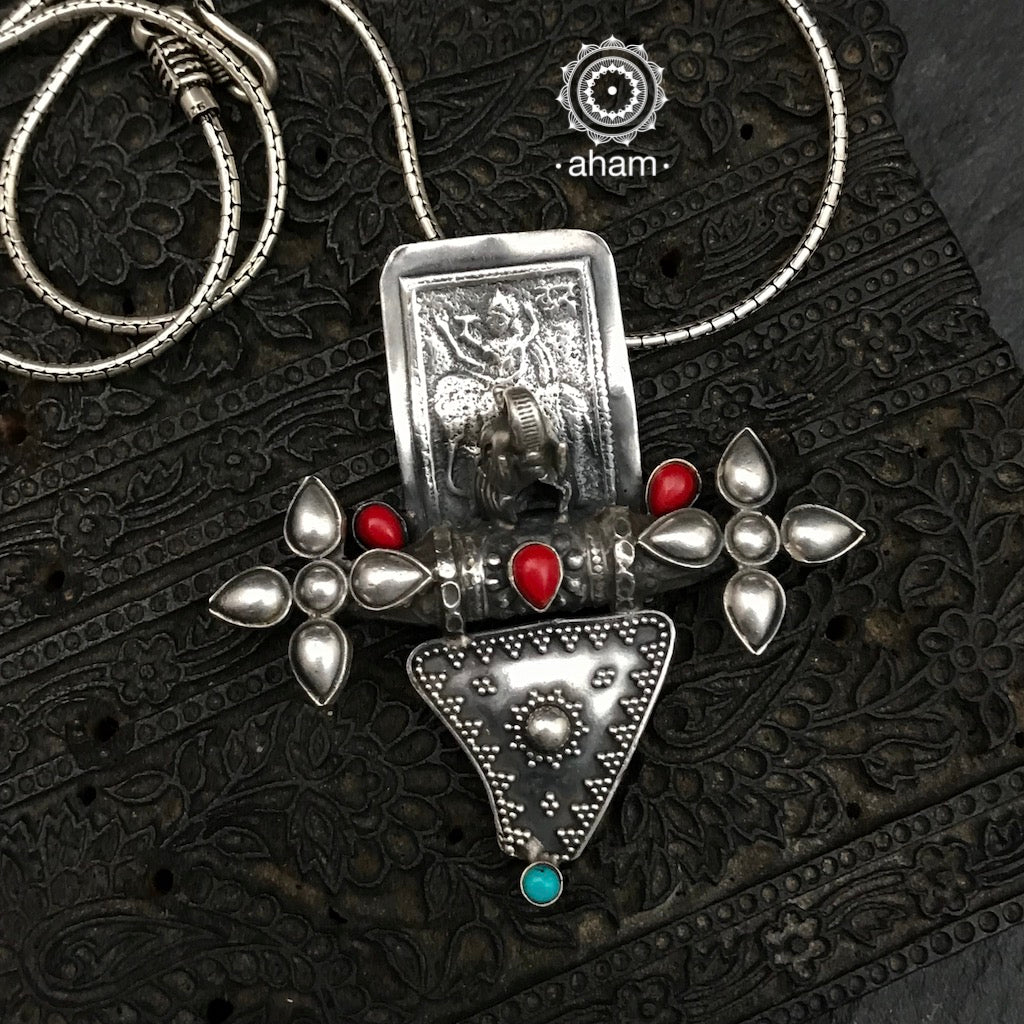 One of a Kind Silver Pendant  Distinct pieces are fused together to make this truly unique one of a kind pendant. (Chain not included)