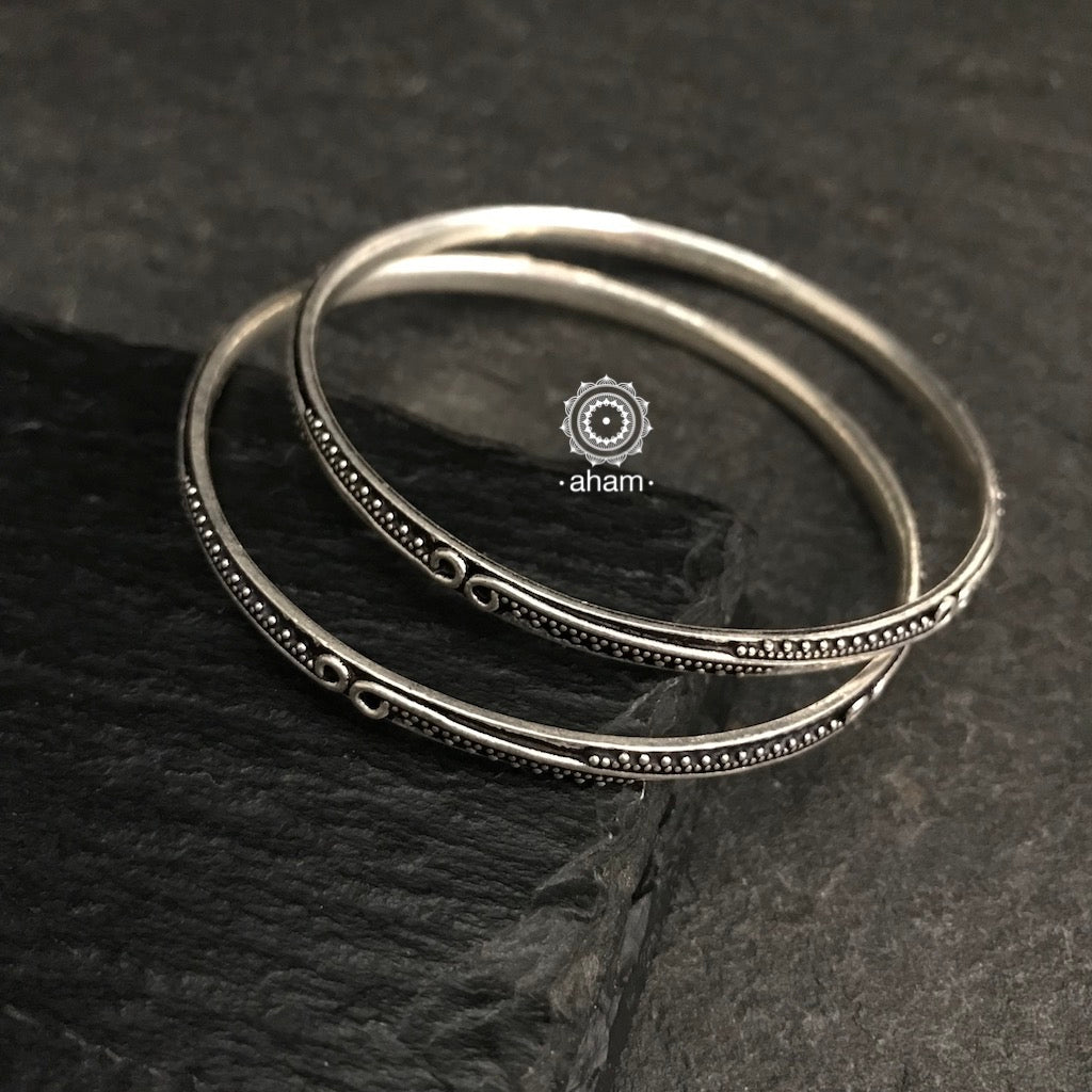 Everyday Silver Bangles (Size: 2.2, 2.4, 2.6) – aham jewellery