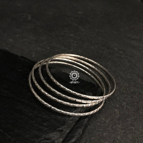 Handcrafted Silver Bangles in 92.5 silver. Perfect for everyday wear.