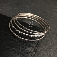 Handcrafted Silver Bangles in 92.5 silver. Perfect for everyday wear.