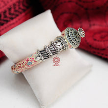Beautiful Meenakari work kada in 92.5 sterling silver. Miniature floral hand painting done by skilful artisans. These elegant kadas are a must have in any jewellery lovers collection. 
