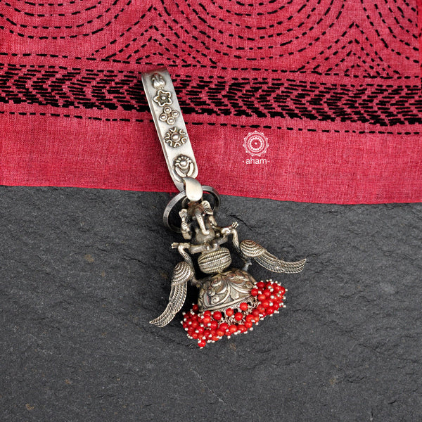 Majestic Oxidised Silver Key Chain - Mata Payals Exclusive Silver Jewellery