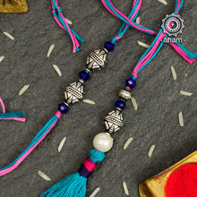 Silver Rakhi and Lumba Set