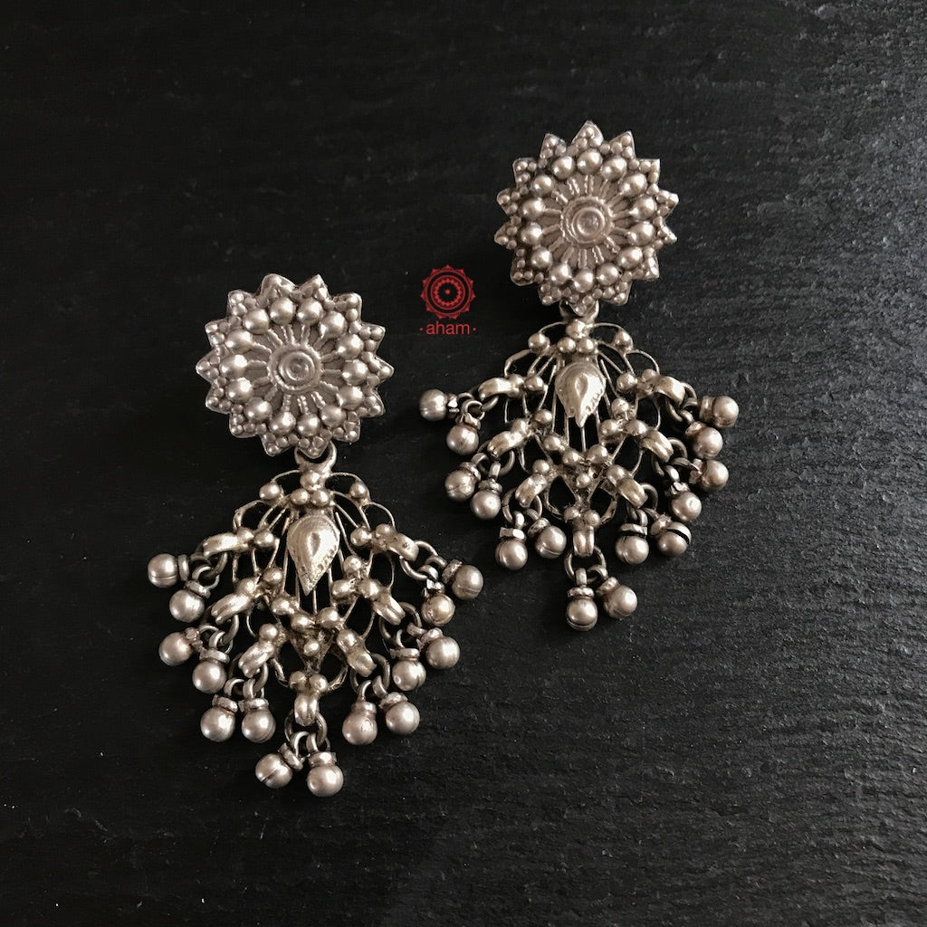  Our most popular signature Filigree Silver Earring in stud
