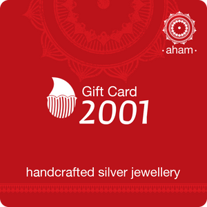 Shopping for someone else but not sure what to give them? Give them the gift of choice with a aham-jewellery gift card. Gift cards are delivered by email and contain instructions to redeem them at checkout. Our gift cards have no additional processing fees. This is a non transferable certificate and cannot be redeemed for cash.  It is valid for 1 year from the date of purchase.