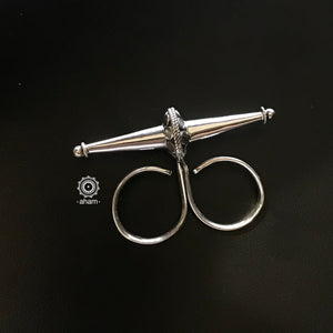 Silver Adjustable Two Finger Ring 