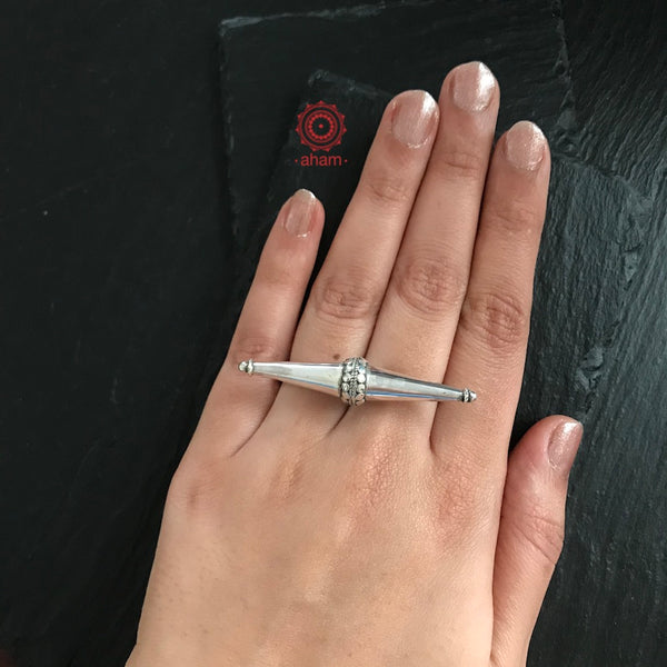 Silver Two Finger Ring