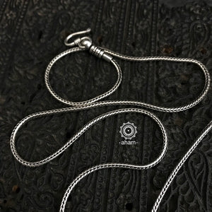 Fox chain in 92.5 Sterling Silver Opens at one end for ease of putting in the pendant.  