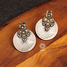 Tribal vintage silver coin earrings. A piece so stunning that is bound to make a statement. Do not miss out on taking home this gorgeous piece. 