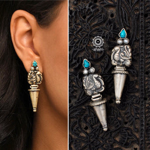 Every daywear 92.5 sterling silver Earrings With Turquoise Stone.
